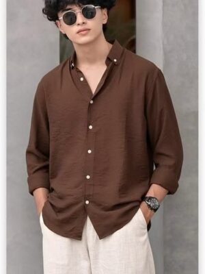 Coffee Brown Textured Shirt