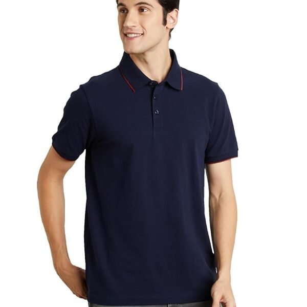 Men's Cotton Stretch Solid Polo T-Shirt