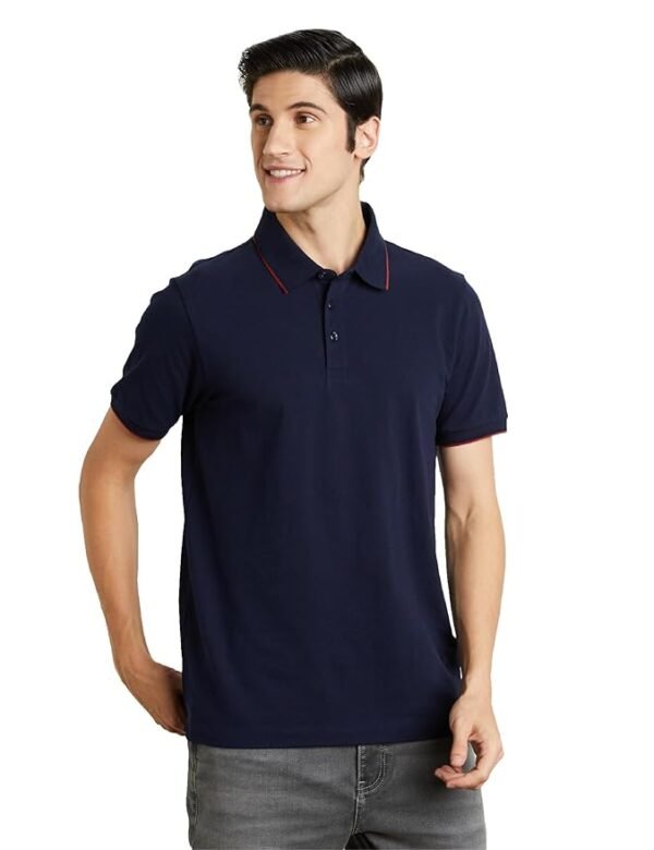 Men's Cotton Stretch Solid Polo T-Shirt