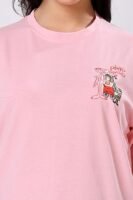 Women's Casual Printed Round Neck, Oversized Longline Drop Shoulder Boho Style T-Shirt