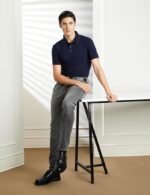 Men's Cotton Stretch Solid Polo T-Shirt