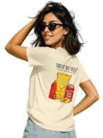 Women’s Regular Fit Printed Pure Cotton T-Shirt – Soft Breathable Casual Round Neck Tee, Stylish Everyday Graphic T-Shirt