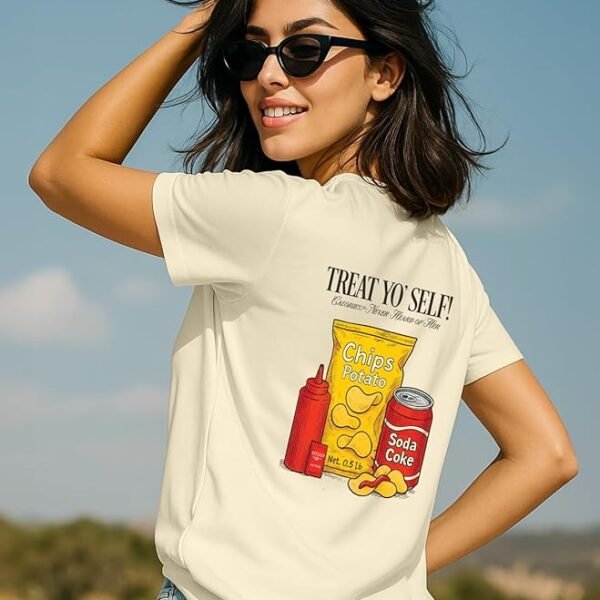 Women’s Regular Fit Printed Pure Cotton T-Shirt – Soft Breathable Casual Round Neck Tee, Stylish Everyday Graphic T-Shirt