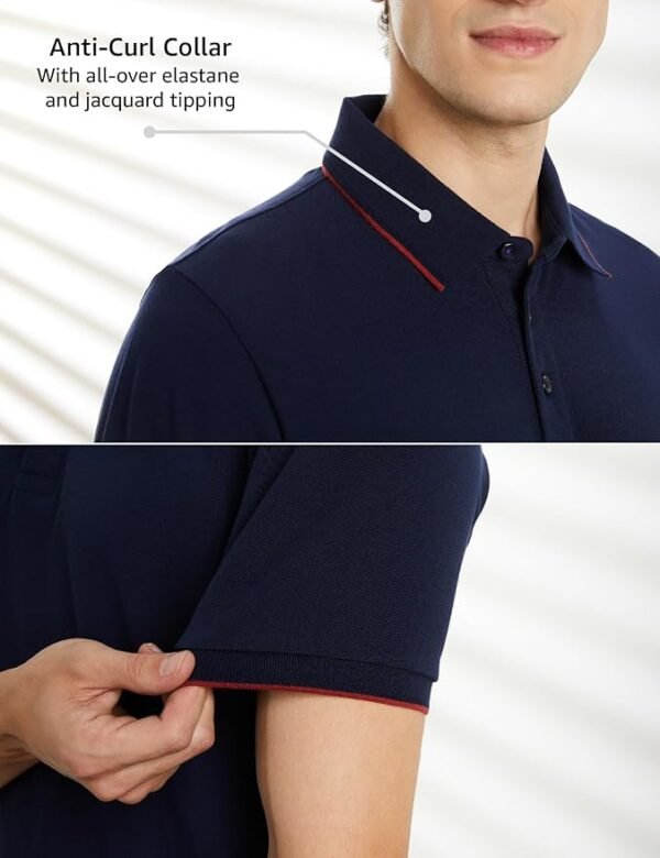 Men's Cotton Stretch Solid Polo T-Shirt