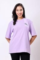 Women's Casual Printed Round Neck, Oversized Longline Drop Shoulder Boho Style T-Shirt